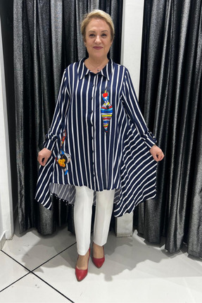 selma Büyük Beden Rahat Kesim Gömlek