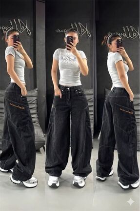 Karakedi Street Style Çok Cepli Baggy Lacivert Denim