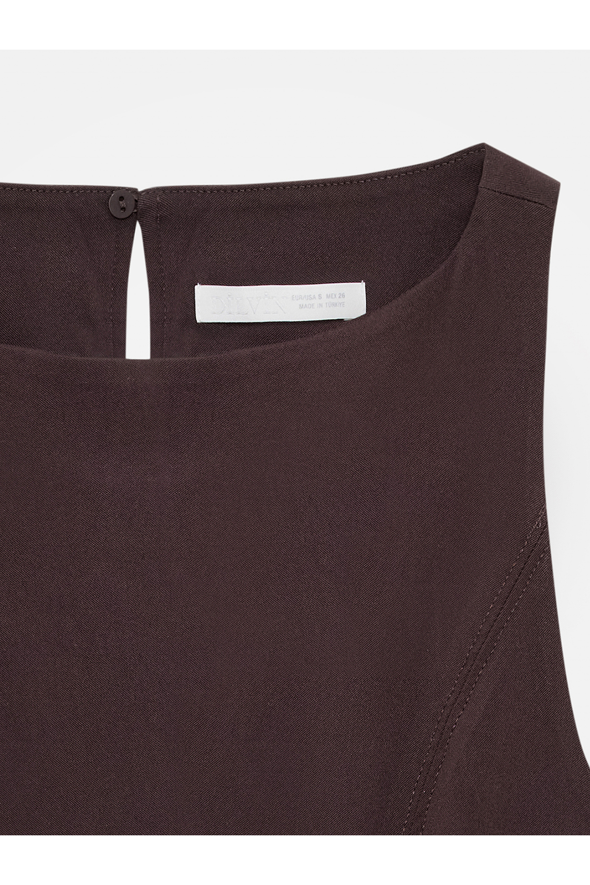 Dilvin  91099 Extra Slim Fit Midi Elbise-Koyu Kahve - Görsel 7