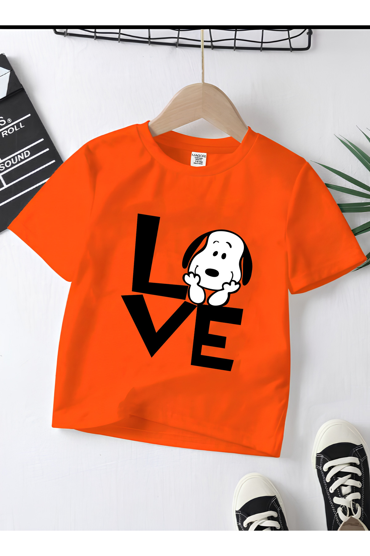SNOOPY PRINTED 100% COTTON REGULAR MOLD CHILDREN AND YOUNG TSHIRT