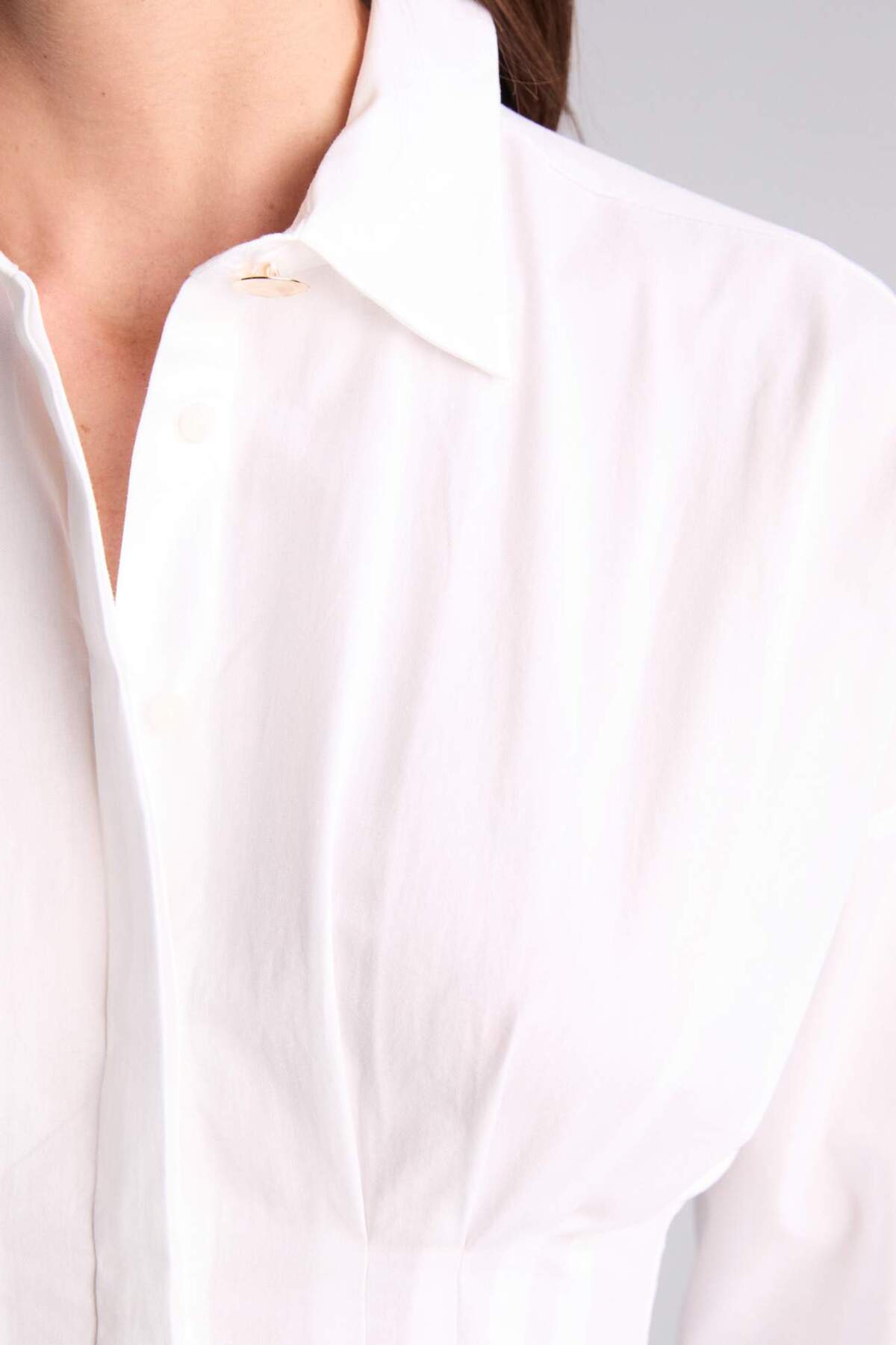 Defacto  Fıtted Poplin Gömlek G8610AX26SP - Görsel 4