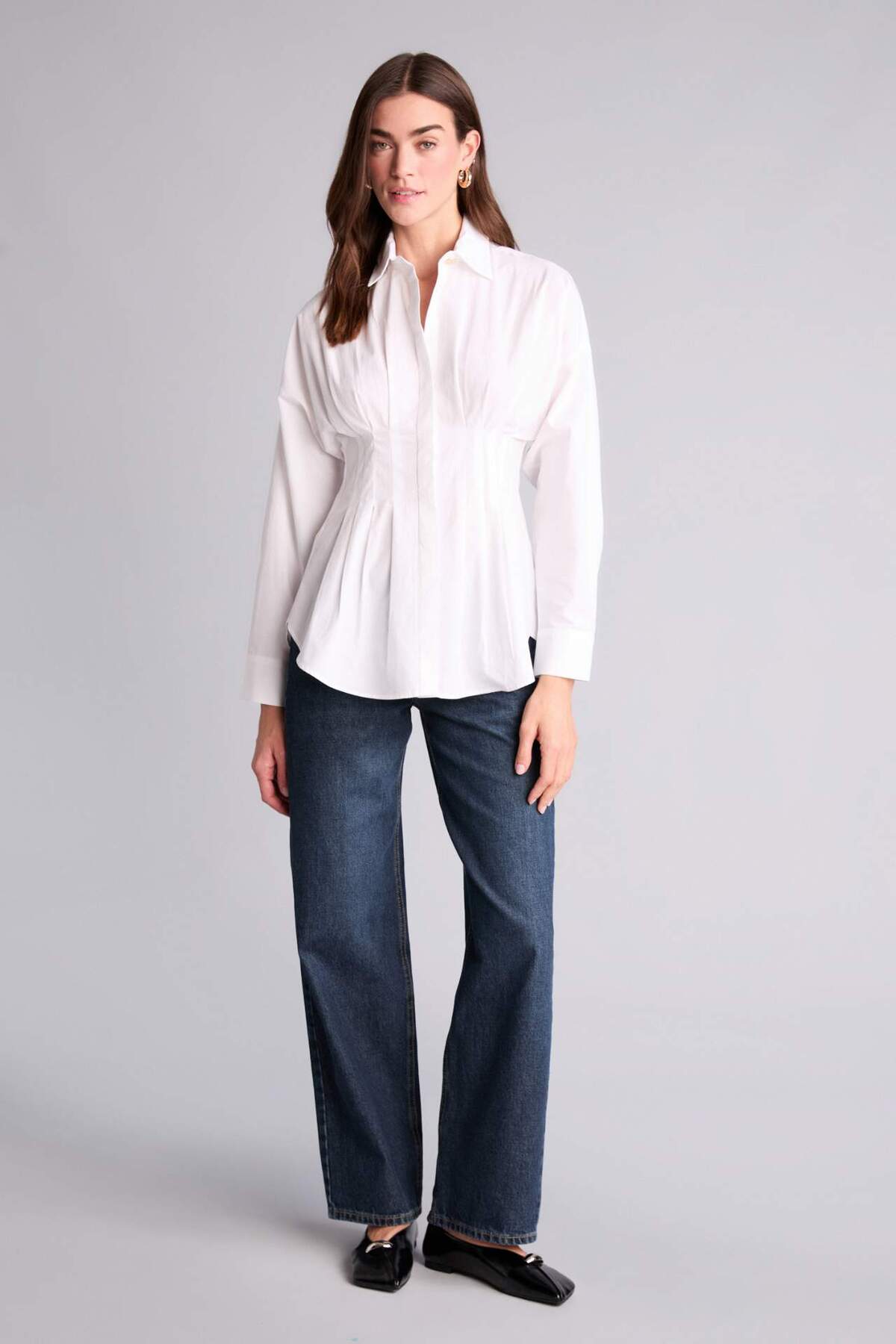 Defacto  Fıtted Poplin Gömlek G8610AX26SP - Görsel 2