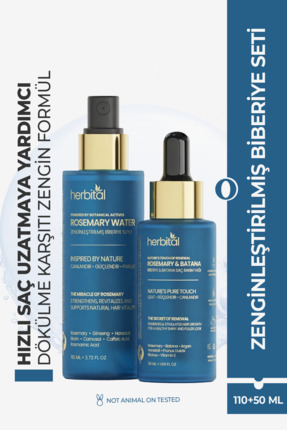 Herbital Zenginleştirilmiş Biberiye Seti | Dökülme & Beyazlama Karşıtı | Hızl...