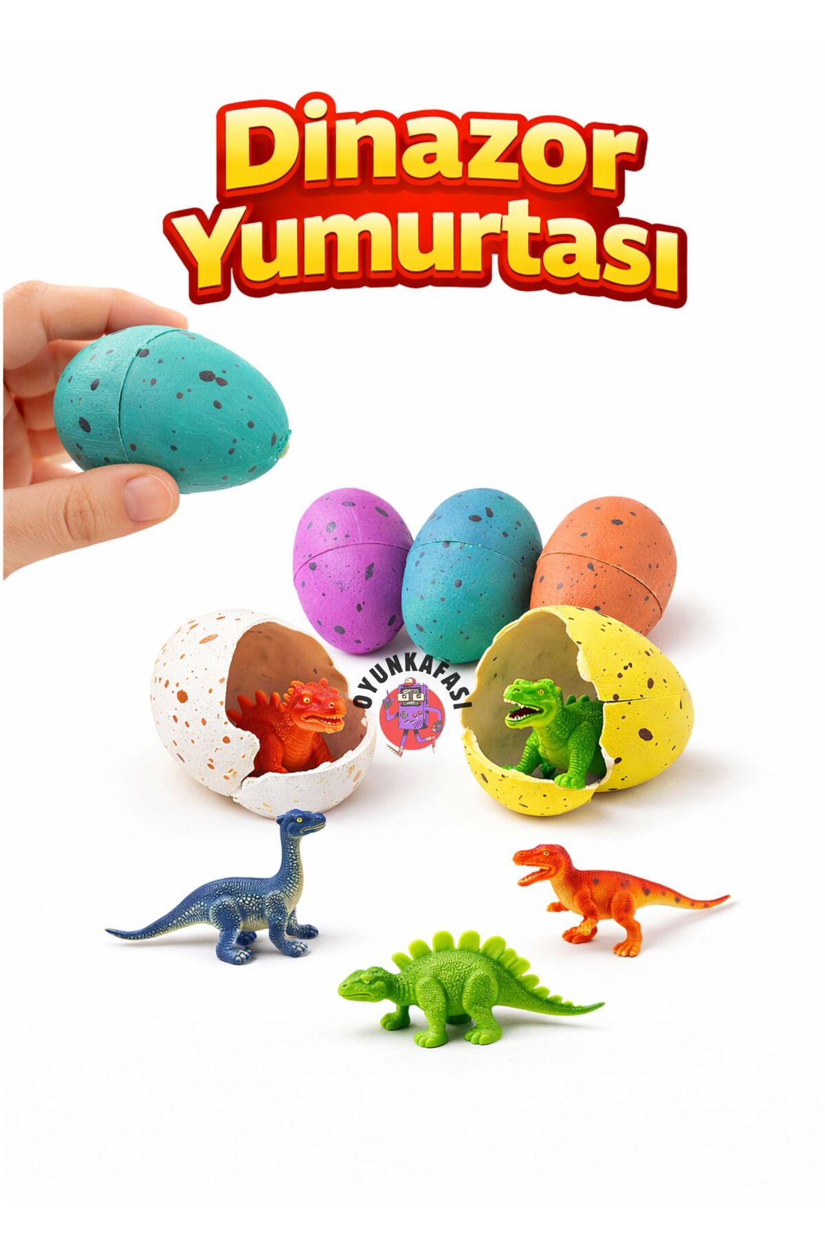 OYUNKAFASI Suda Büyüyen Dinozor Yumurtası Oyuncak –3 cm Çatlayan