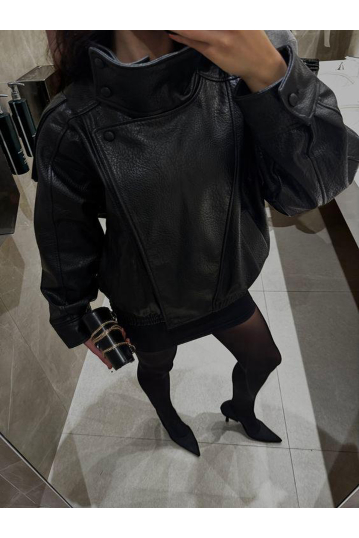 derrymore  Ultra Soft Zr Dikyaka Kadın Deri Ceket - Görsel 2