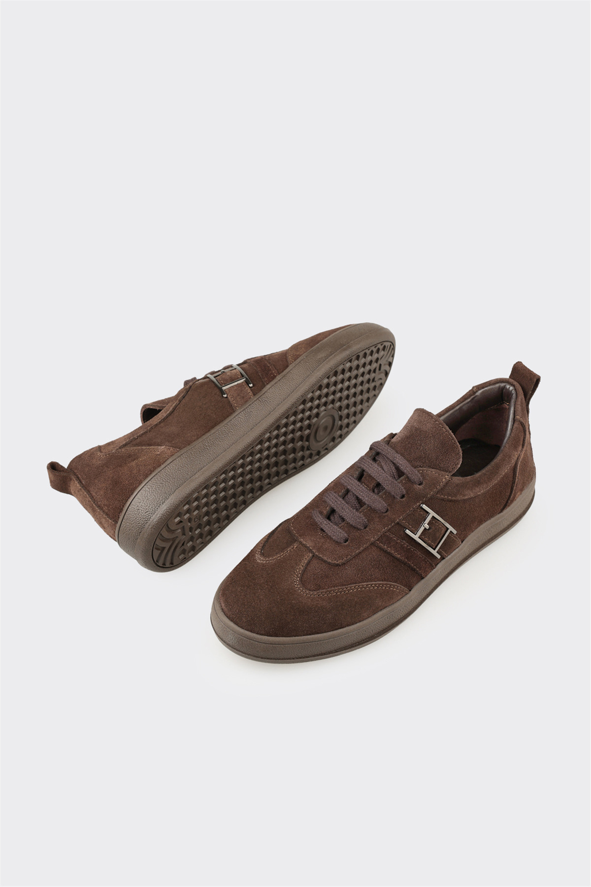 Elle Shoes Kahve Deri Kadın Spor Ayakkabı görsel 3
