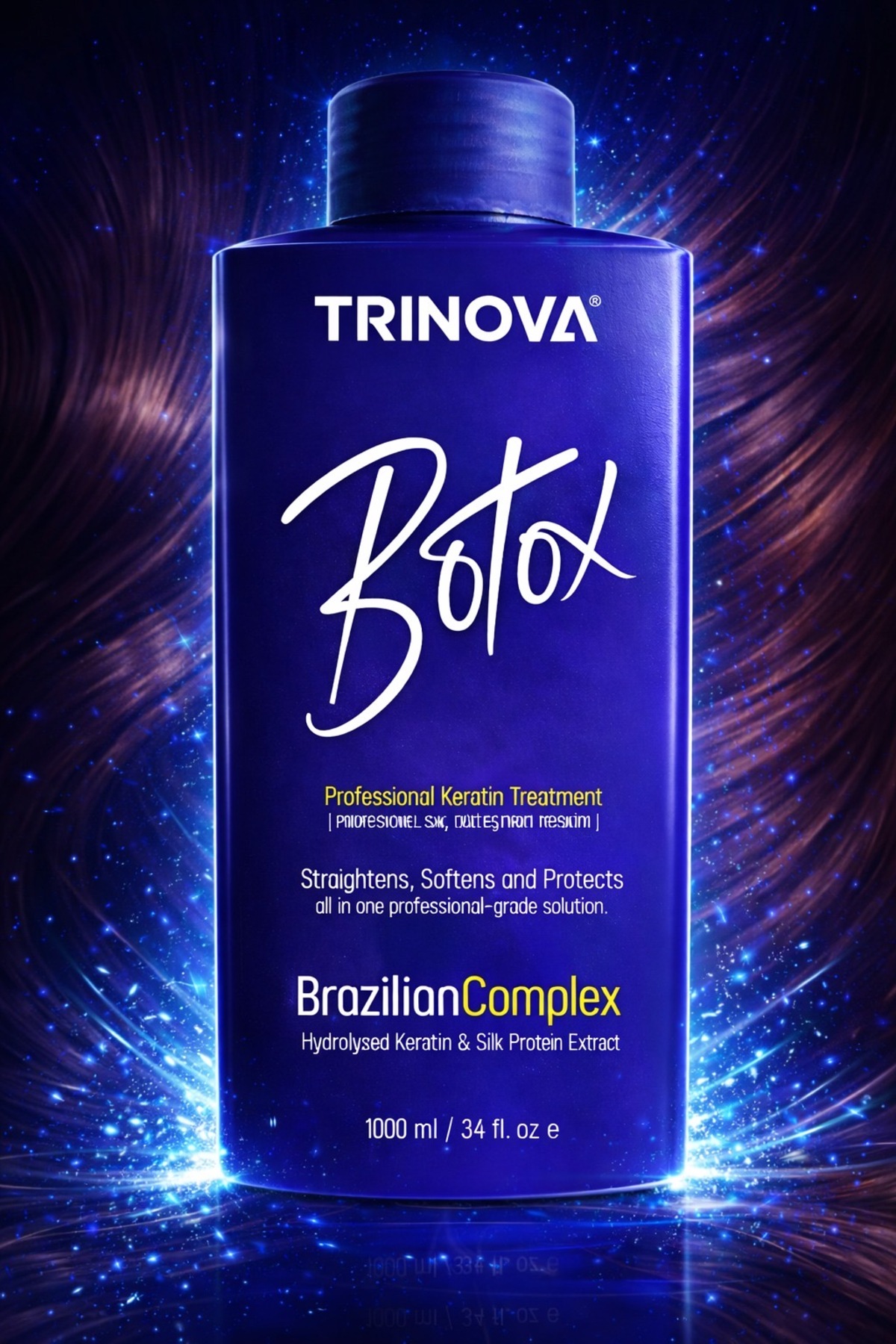 Saç düzleştirici keratin bakımı Brezilya fönü 1000ml — keratin1000 — تصویر 2 از 2