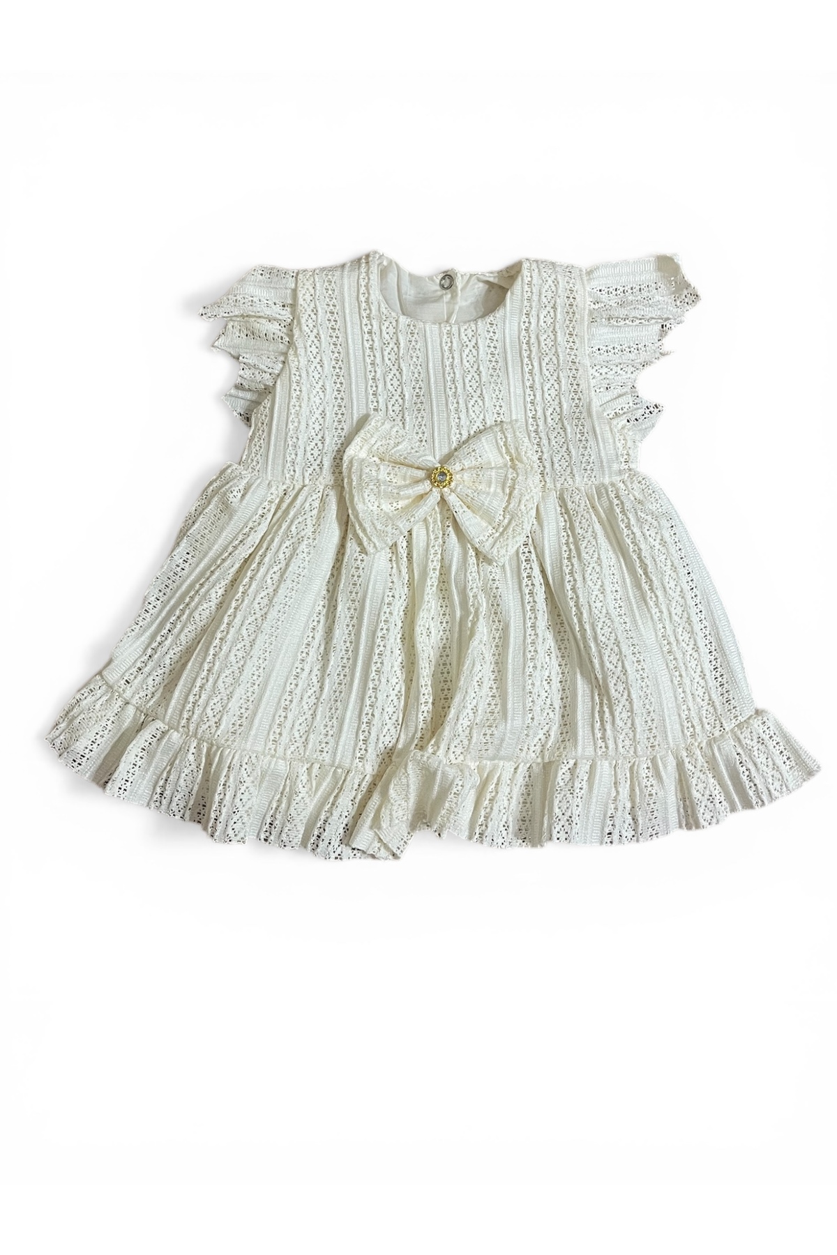 BİANCOFİGLİO Dantel kumaş bebek elbise fotoğrafı 2 (önizleme)