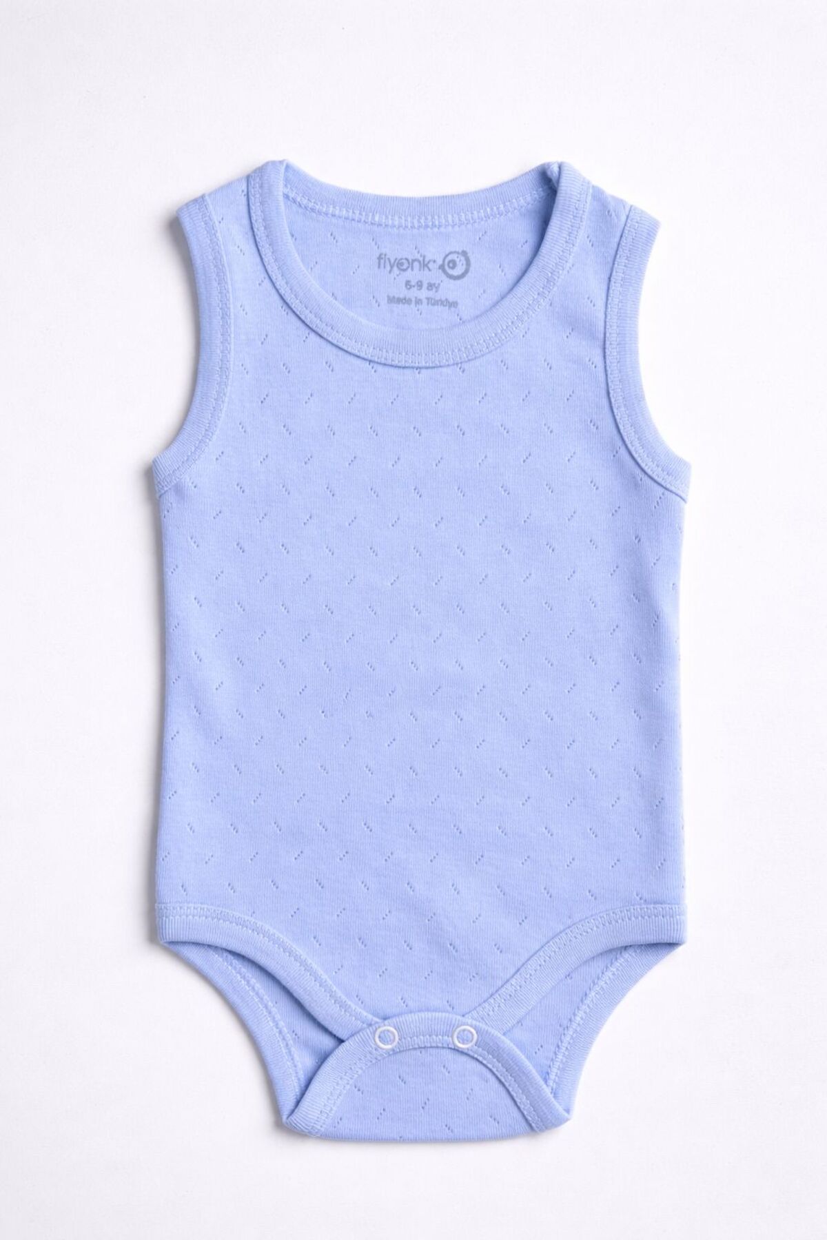 EFU BABY %100 Organik Pamuk 4lü Jakarlı Atlet Bebek Body Seti EKRU BEYAZ MAVİ SARI fotoğrafı 4 (önizleme)