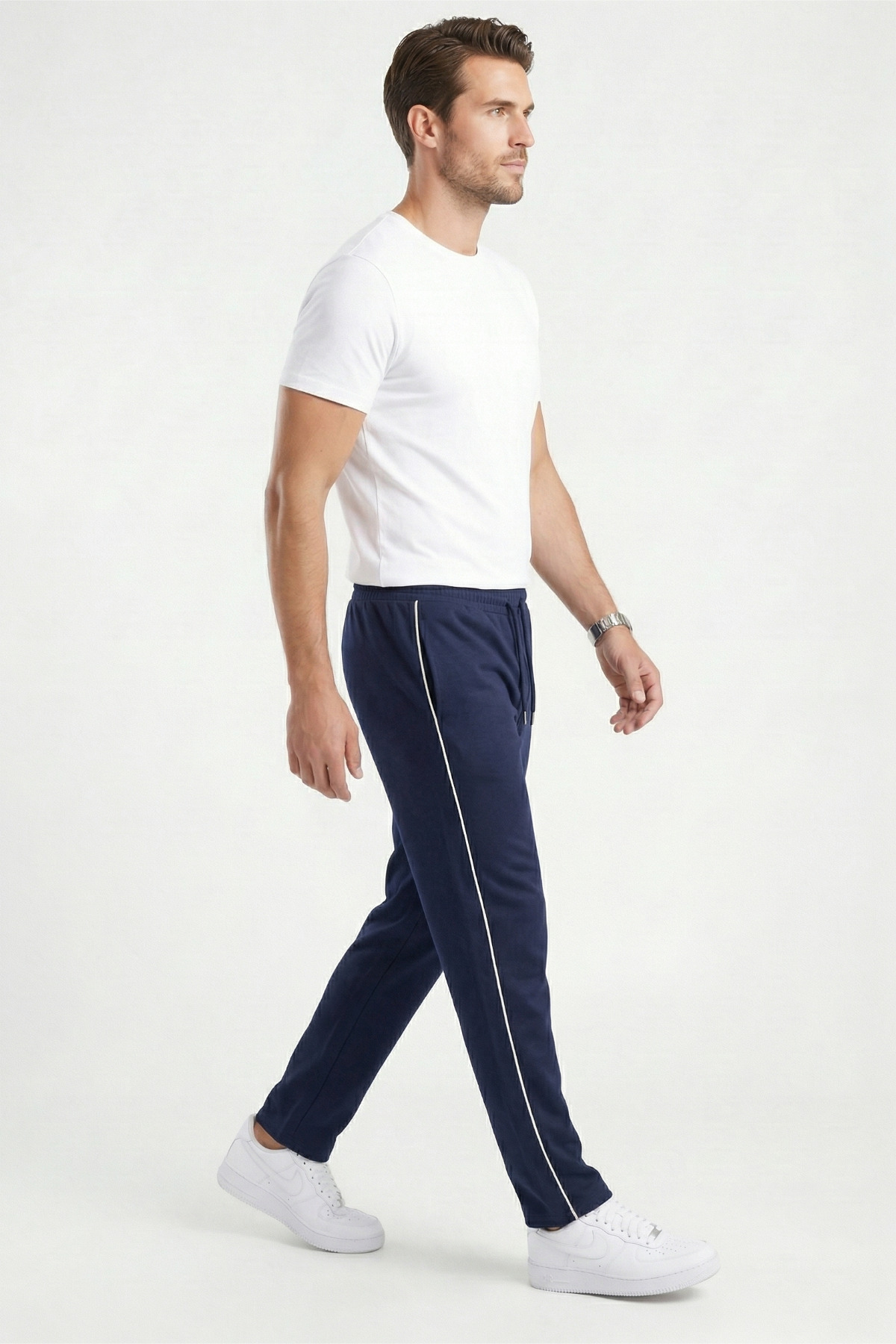 Veleno  Erkek 2'li Avantajlı Paket Boydan Biyeli Beli Lastikli Baggy Eşofman Altı - Görsel 4