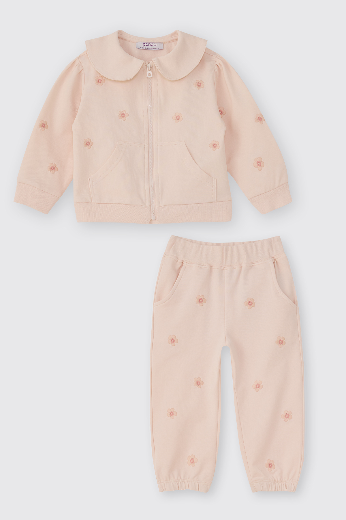 Panço Kız Bebek 2'li Pudra Eşofman Takımı fotoğrafı 2 (önizleme)
