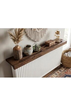 maison linden Eskitme Masif Ahşap Petek Üstü Raf 120 cm Dekoratif Kalorifer Ü...