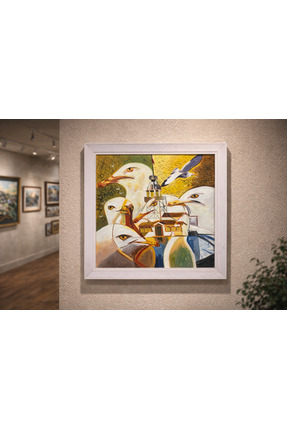 ELA SANAT EVİ ORJİNAL YAĞLI BOYA KIZKULES TEMALI TABLO