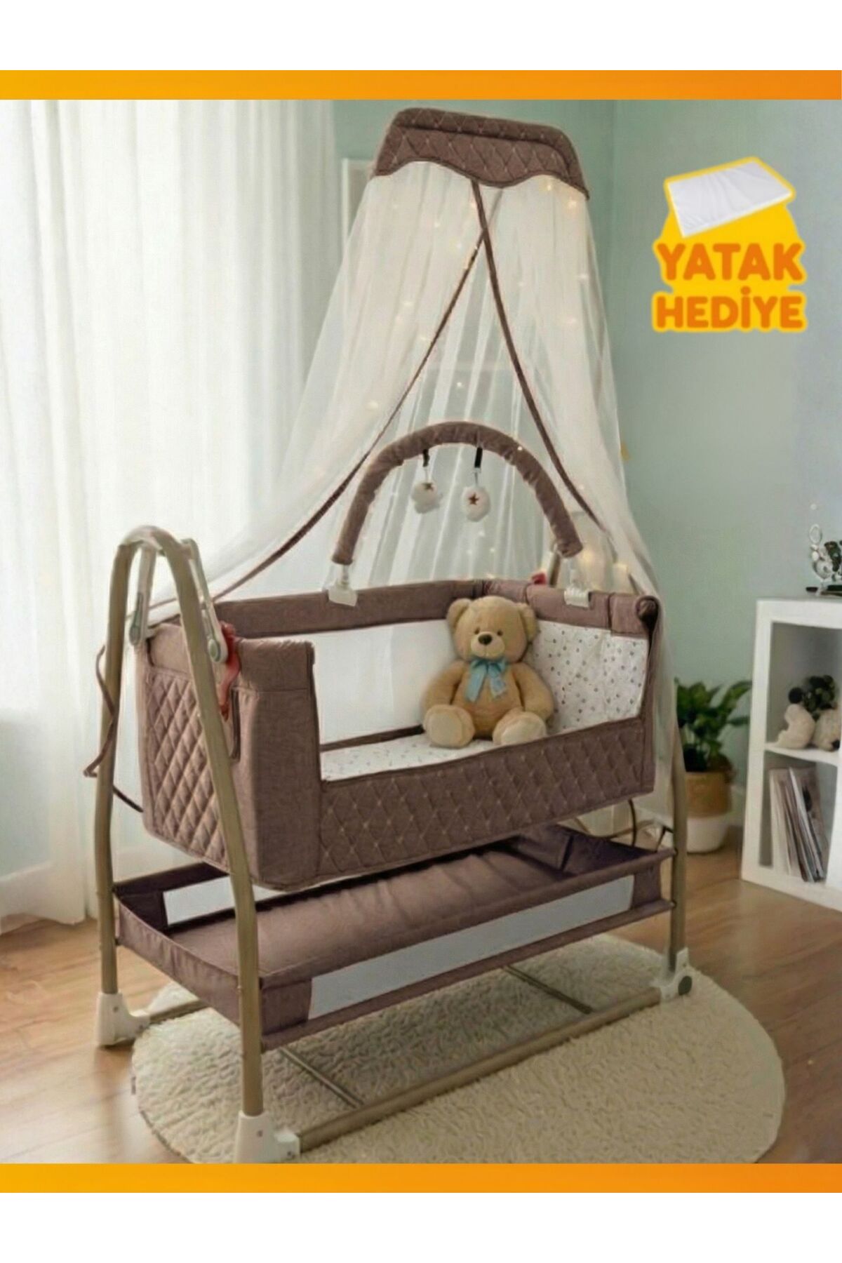 modabebekler 12 Parça Anne Bebek Seti Lüx Yenidoğan Anne yanı Beşik Puset Ana Kucağı Bakım Çantası yatak hediye fotoğrafı 4 (önizleme)