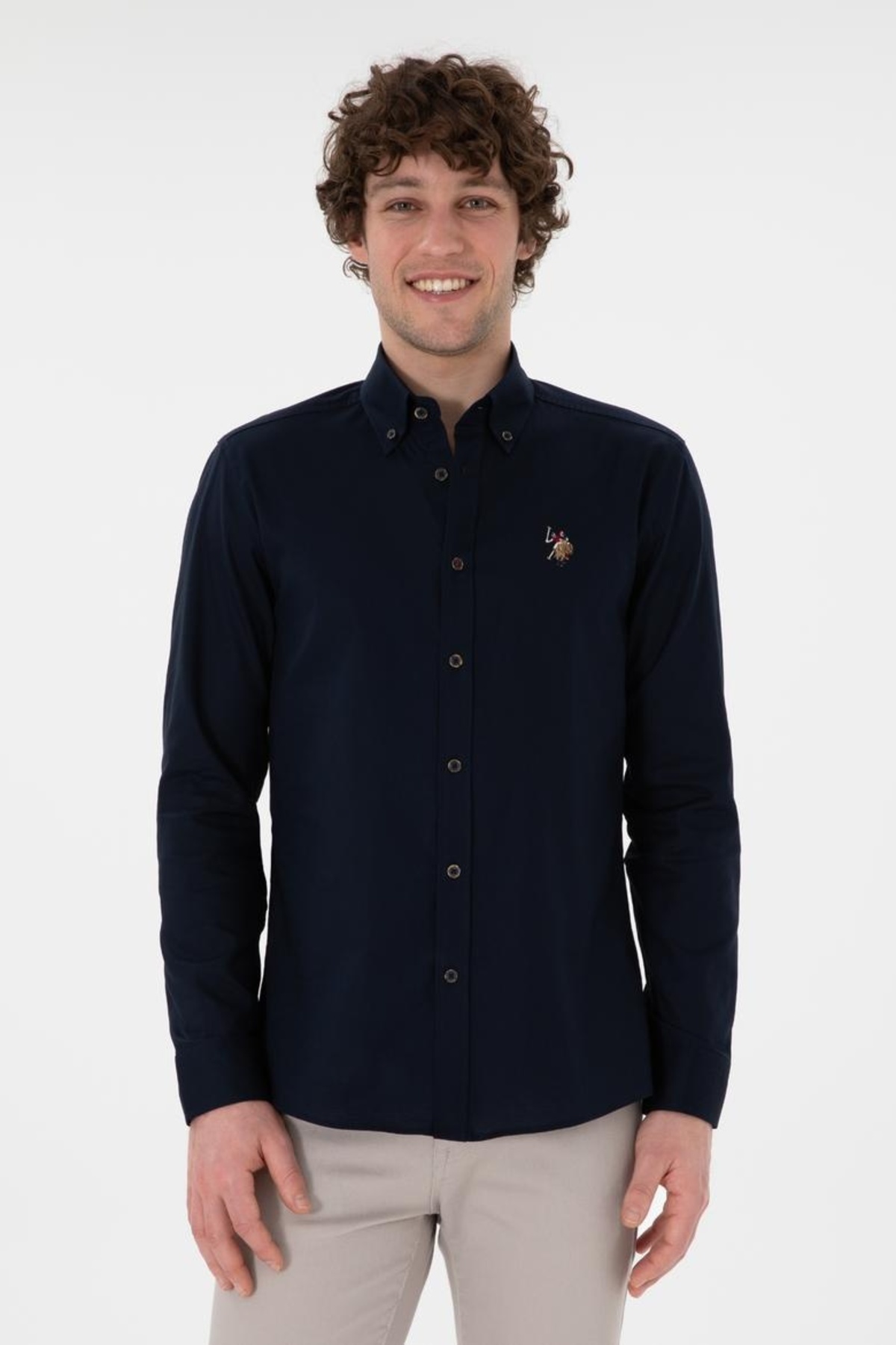 U.S. Polo Assn. Cedcolor025Y Erkek Dokuma Gömlek 2082904 — سرمه‌ای