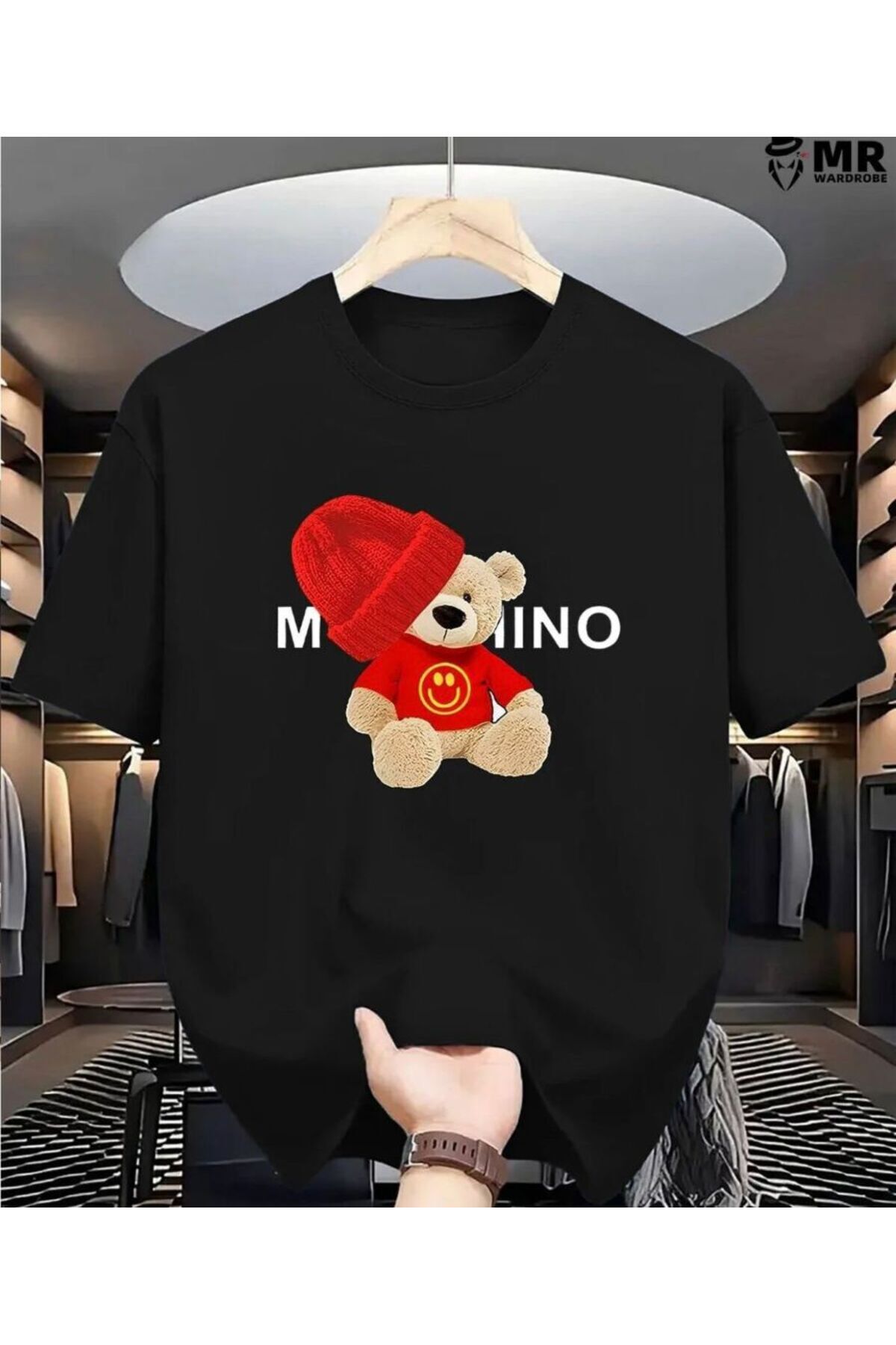 Arwen Fashion ženska majica Milano sa medvjeđim printom, okrugli izrez, pamuč...