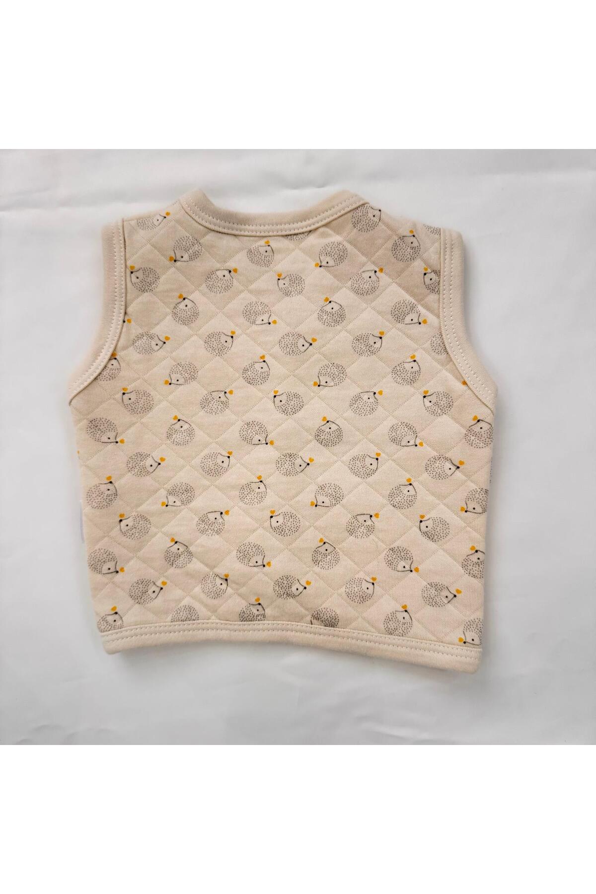 Necix's Bebe ERKEK BEBEK KAPİTONELİ KİRPİ DETAYLI YELEK fotoğrafı 2 (önizleme)