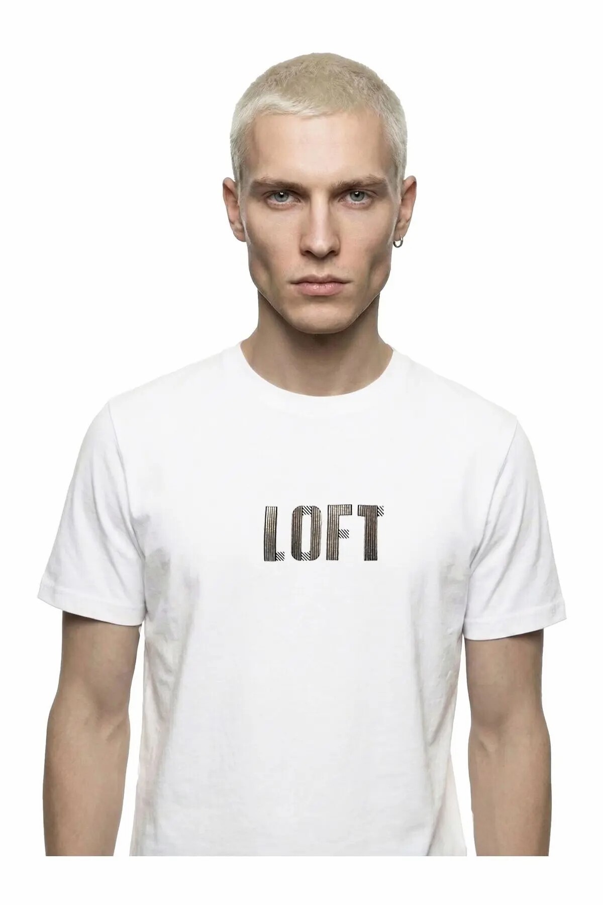 Loft Erkek Beyaz Lf 2042338 Whıte M Tss T-shirt LF2042338-Wht