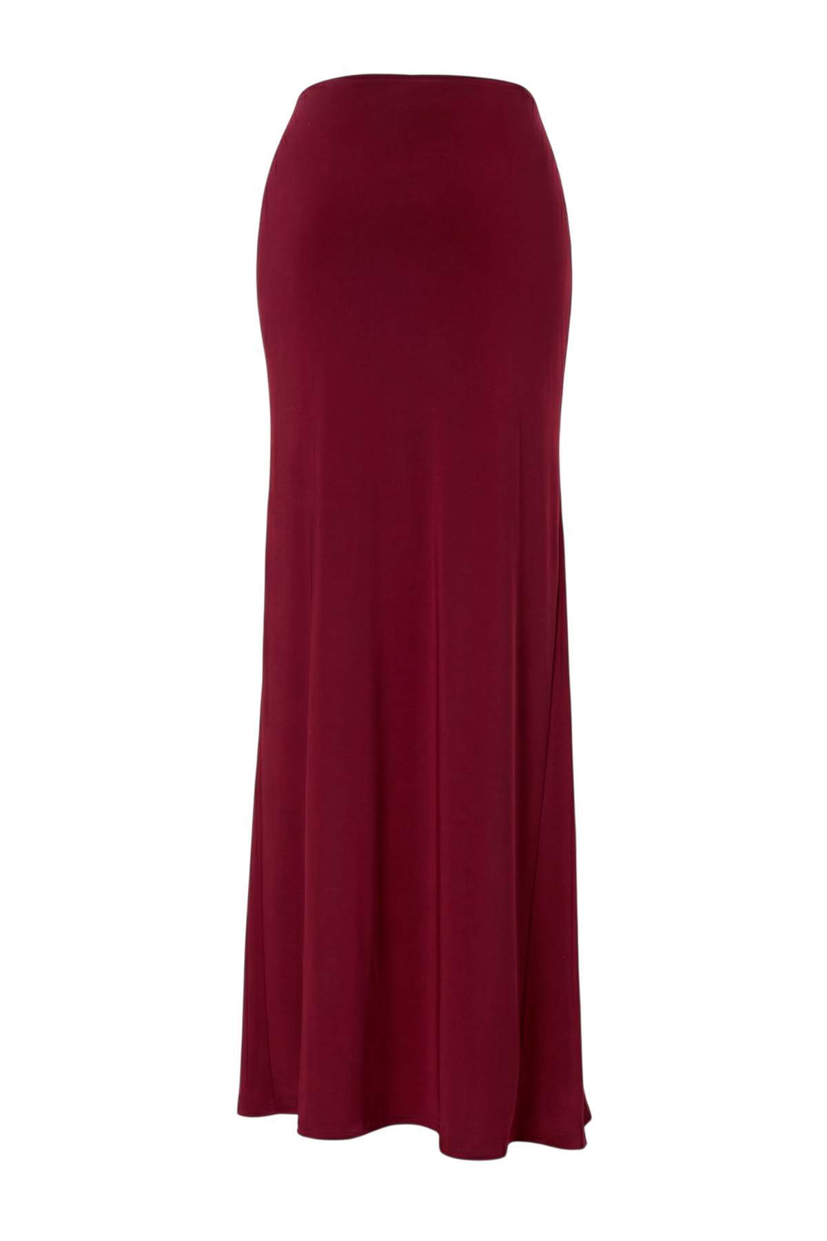 Trendyolmilla  Limited Edition Bordo Düz Maxi Örme Sandy Etek TPRSS26ET00010 - Görsel 2