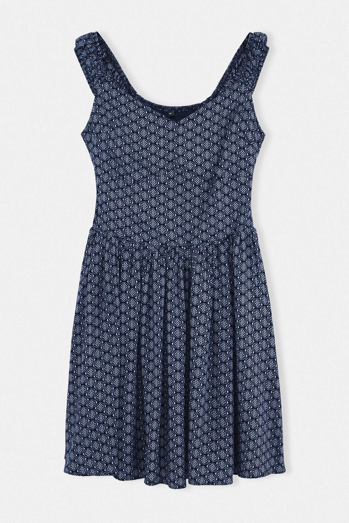 Trendyolmilla Teen Mavi-Çok Renkli Gipeli Kısa / Mini Dokuma Elbise TWOSS26EL00352