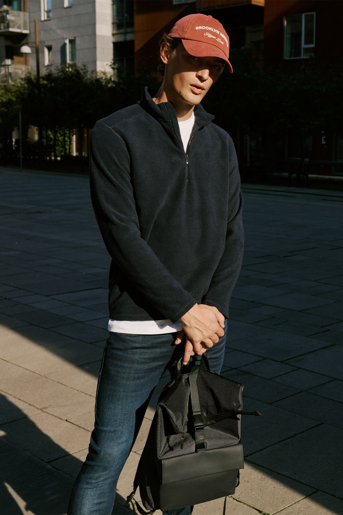 AC&Co / Altınyıldız Classics Erkek Lacivert Anti-pilling Tüylenme Yapmayan Standart Fit Bato Yaka Soğuk Geçirmez Polar Sweatshirt görsel 2