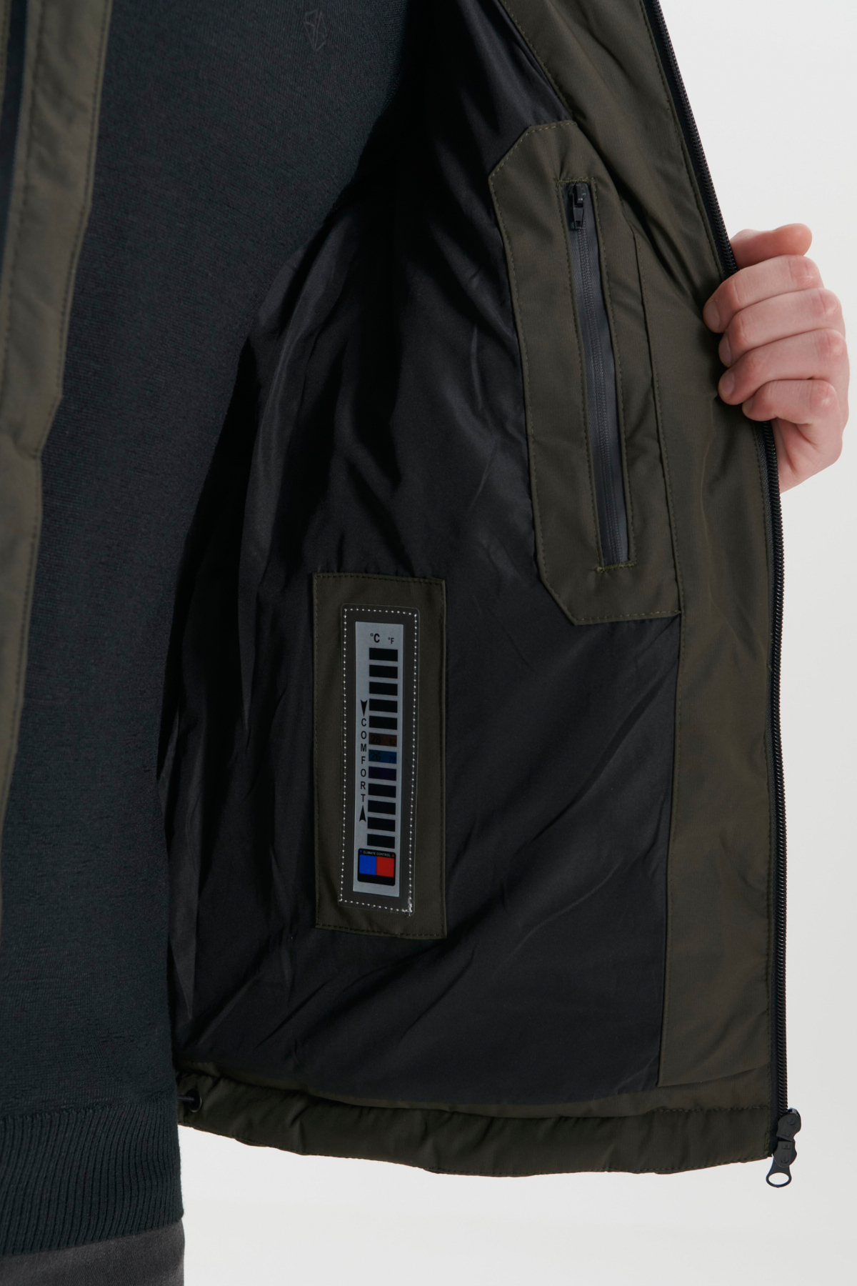 Altınyıldız Classics  Erkek Haki Rüzgar Geçirmez Termometreli Sıcak Tutan Standart Fit Normal Kesim Kapüşonlu Desenli Mont - Görsel 5