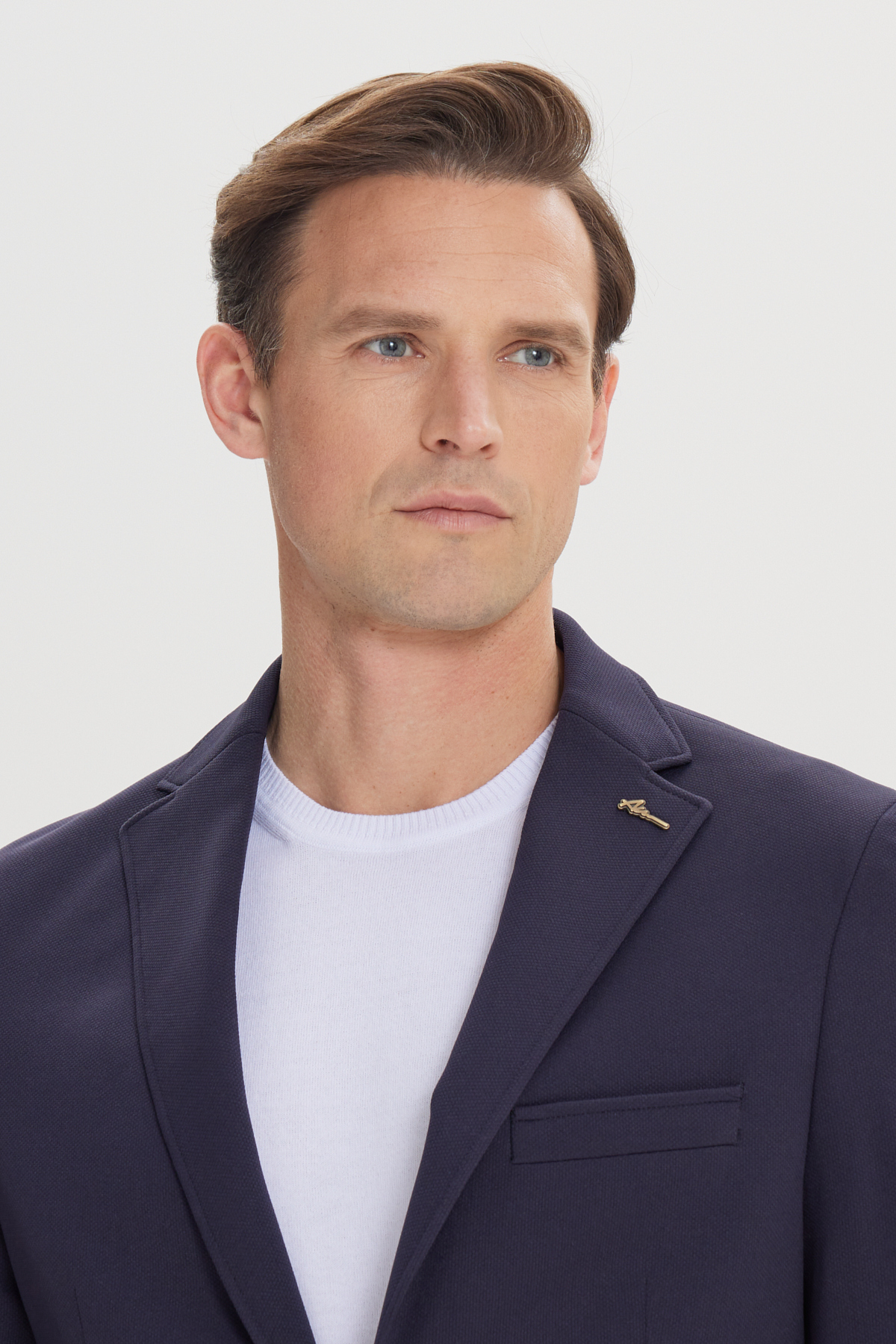 Altınyıldız Classics  Erkek Lacivert Slim Fit Dar Kesim Mono Yaka Casual Blazer Ceket - Görsel 5