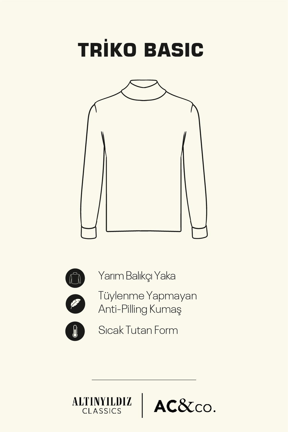 ALTINYILDIZ CLASSICS Erkek Bordo Tüylenme Yapmayan Standart Fit Normal Kesim Yarım Balıkçı Yaka Triko Kazak görsel 4