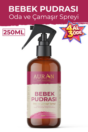 AURAN Bebek Pudrası Oda Ve Çamaşır Spreyi Oda Kokusu Oda Spreyi Room Spray 250ml