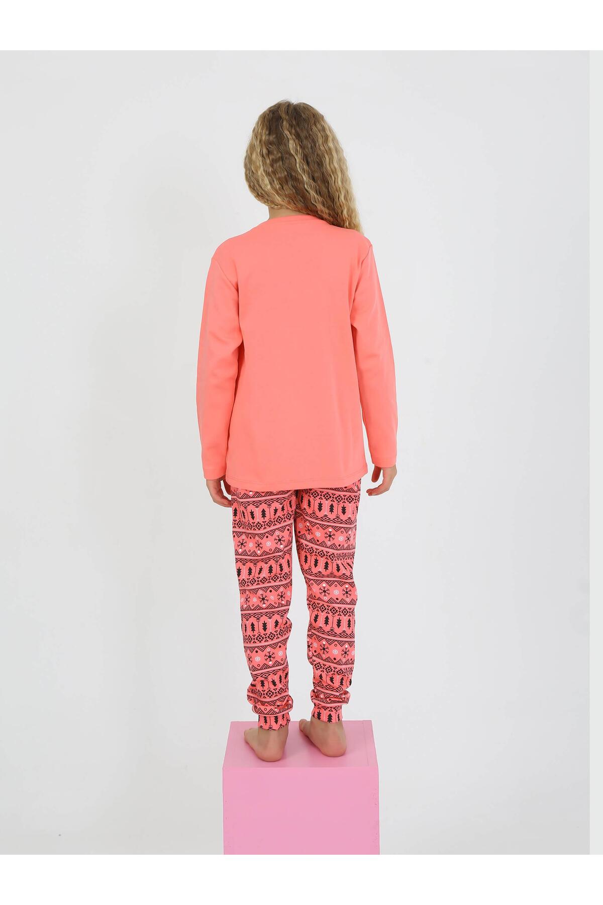vitmo Kız Çocuk Uzun Kollu %100 Pamuklu Pijama Takımı Cookie Team fotoğrafı 4 (önizleme)