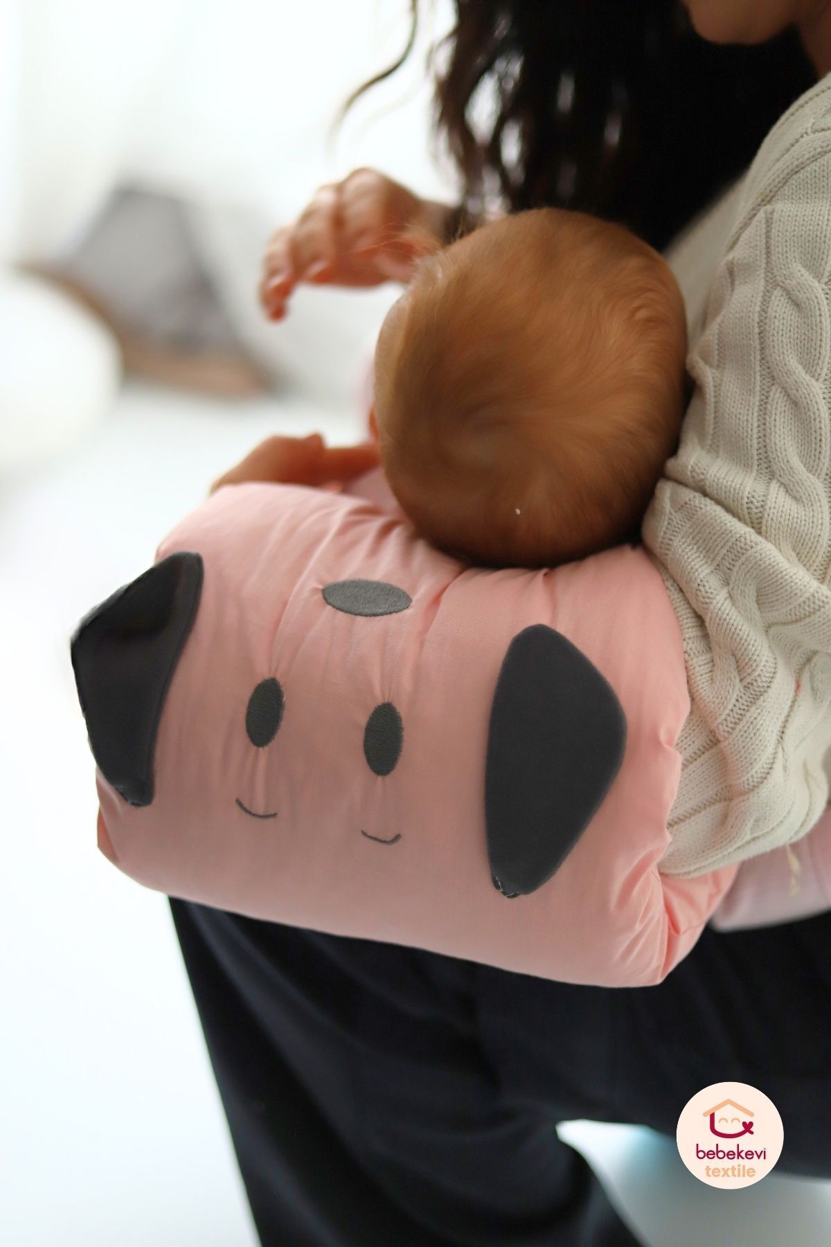 Bebekevi %100 Pamuk Kola Geçmeli Emzirme ve Taşıma Destek Yastığı – Fonksiyonel Bebek Destek Yastığı fotoğrafı 6 (önizleme)