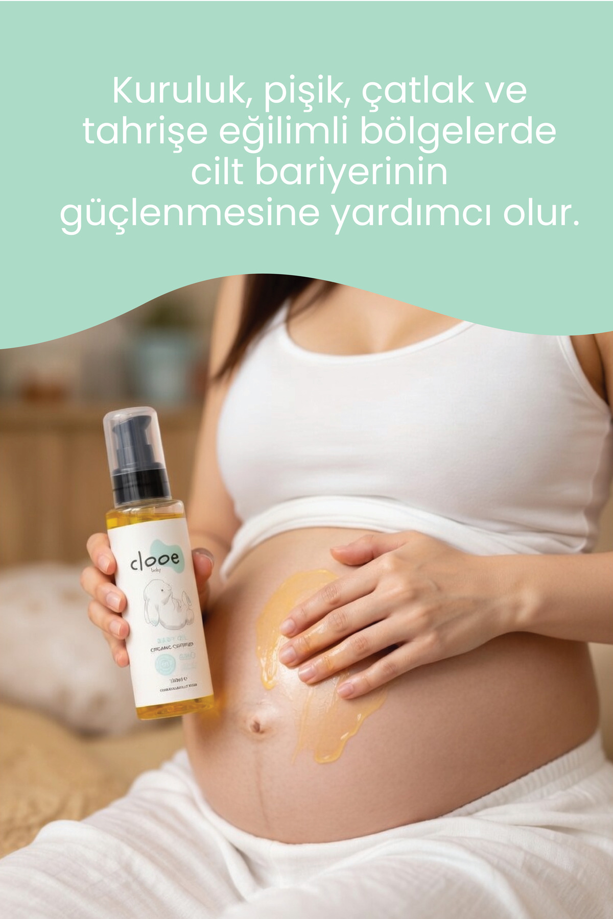 clooe Nemlendirici Vegan Bebek Yağı Organik Sertifikalı Jojoba ve Badem Özlü Konak Karşıtı 100ml fotoğrafı 3 (önizleme)