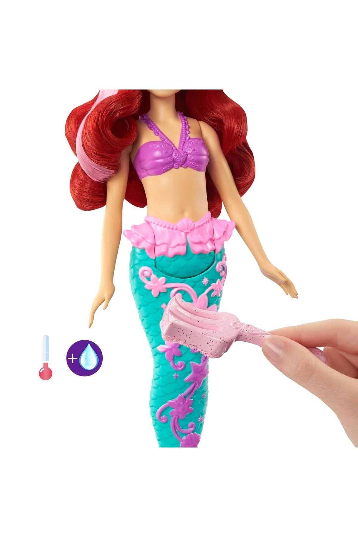 DİSNEY Disney Prenses Muhteşem Renk Değiştiren Saçlı Deniz Kızı Ariel fotoğrafı 3 (önizleme)