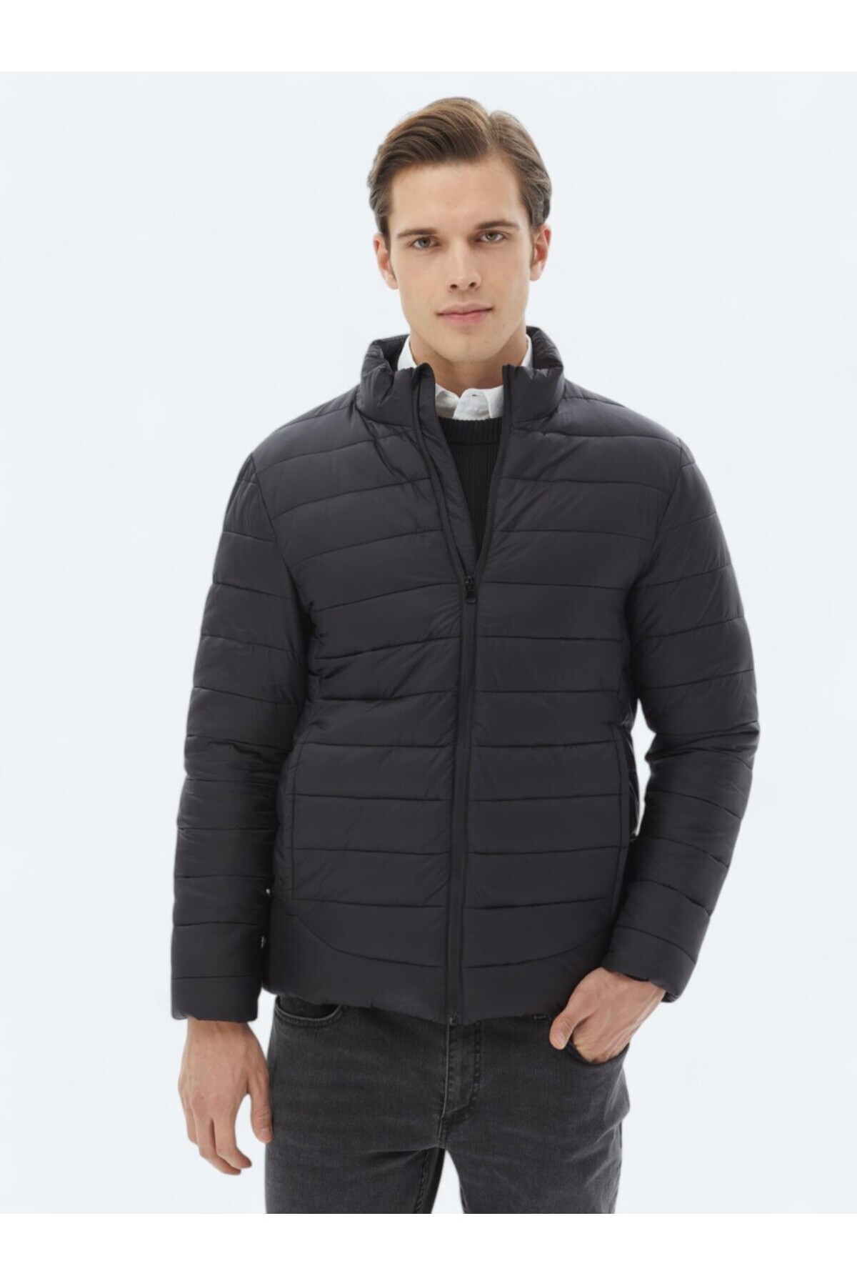 Kip  Siyah Regular Fit Kelebek Yaka Casual Dokuma Kaban - Görsel 2