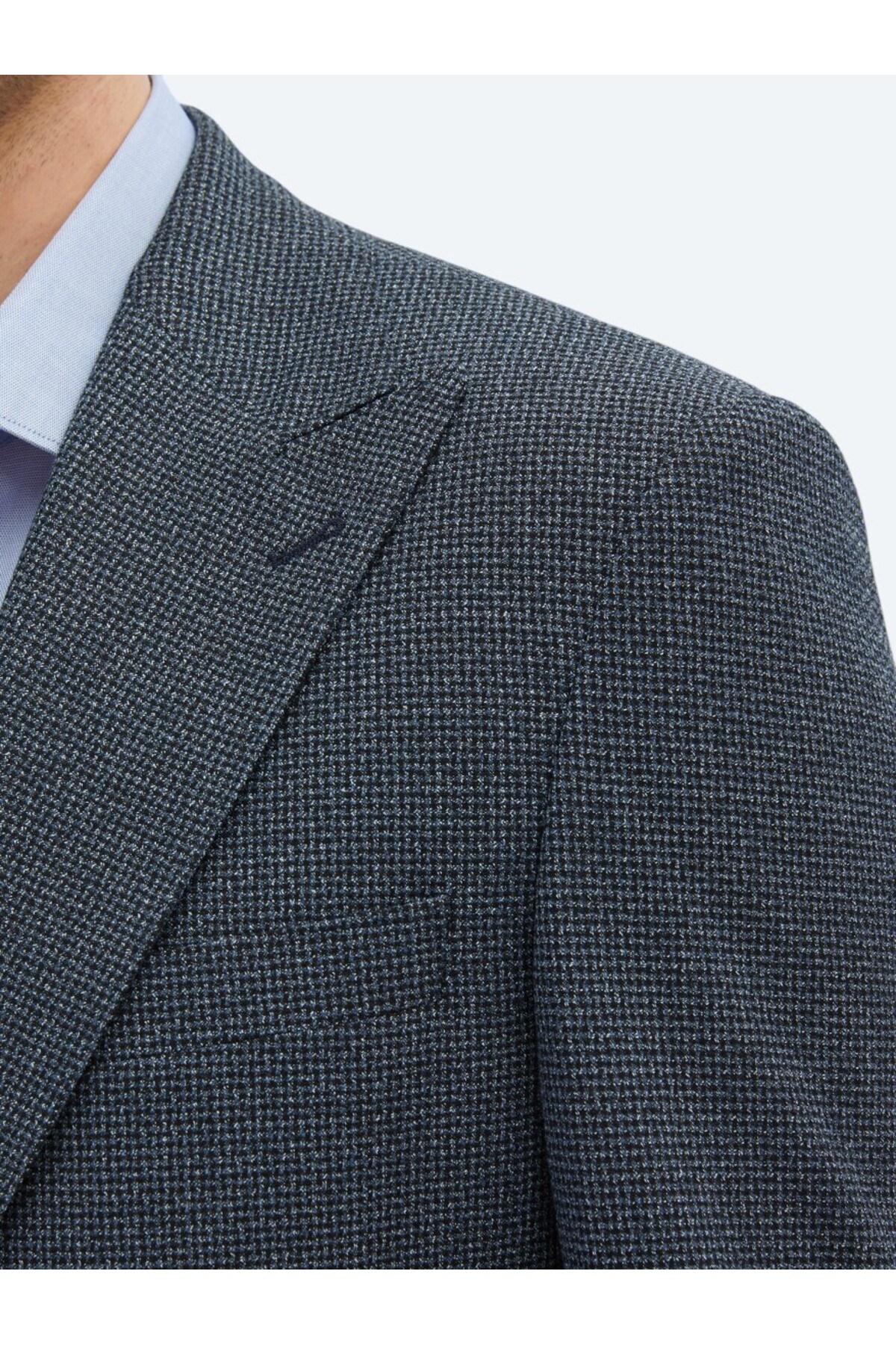Kip  İndigo Desenli Modern Fit Ceket - Görsel 4