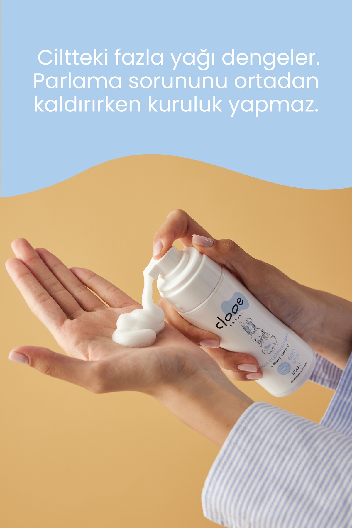 Yüz Temizleme Köpüğü 150 ml - Aloe Vera & Meyan Kökü Özlü - Hassas Ciltler İçin - Doğal İçerikli - Organik - Vegan — STK003 — تصویر 5 از 6