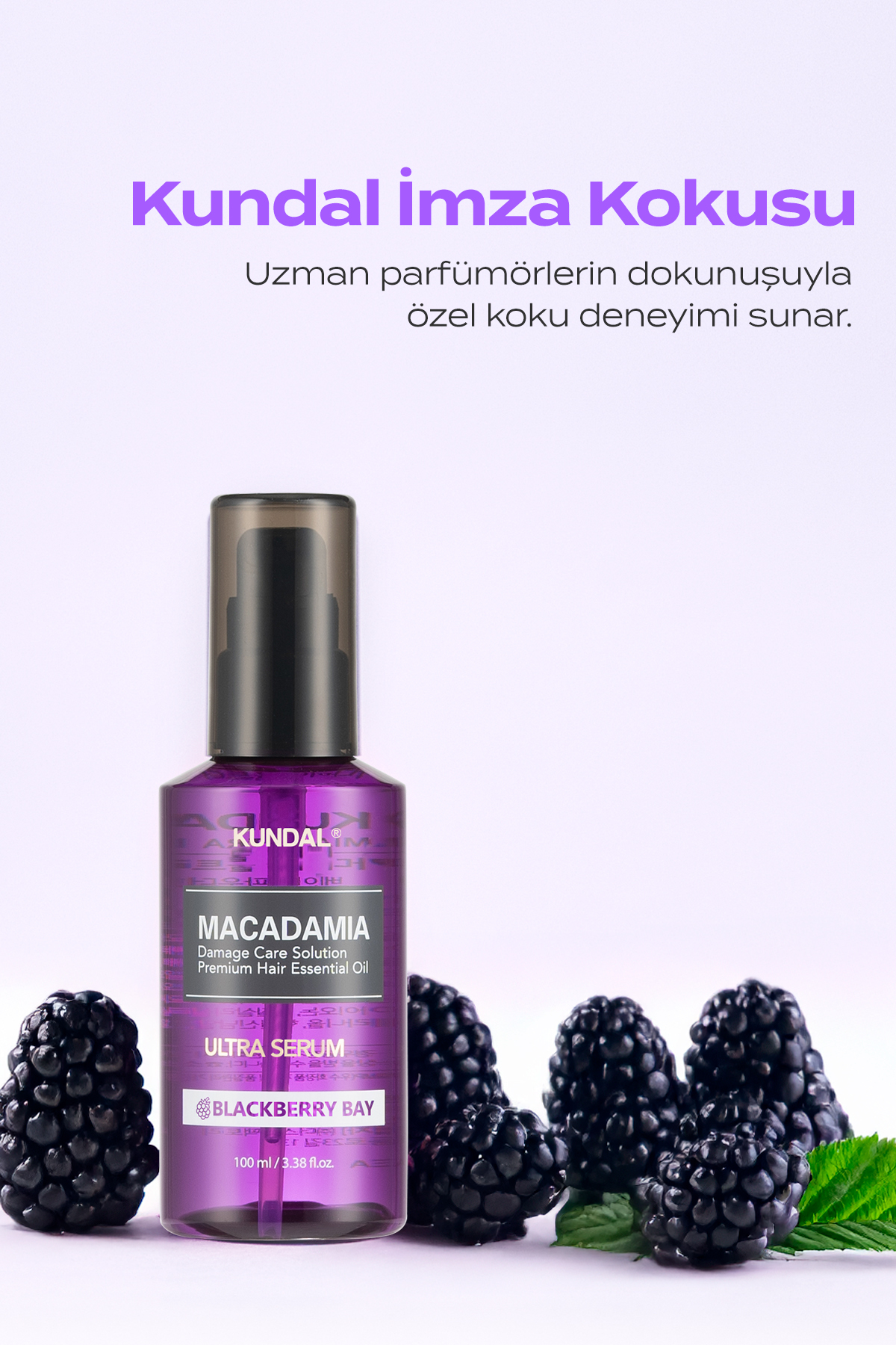 Kuru ve Yıpranmış Saçlara Onarıcı Bakım Serumu KUNDAL Macadamia Ultra Hair Serum (Blackberry Bay) — 111186 — تصویر 8 از 9