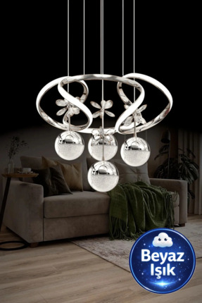 Luna Lighting Zümrüt Model Salon Yatak Yemek Odası Mutfak Krom Kaplama Modern...