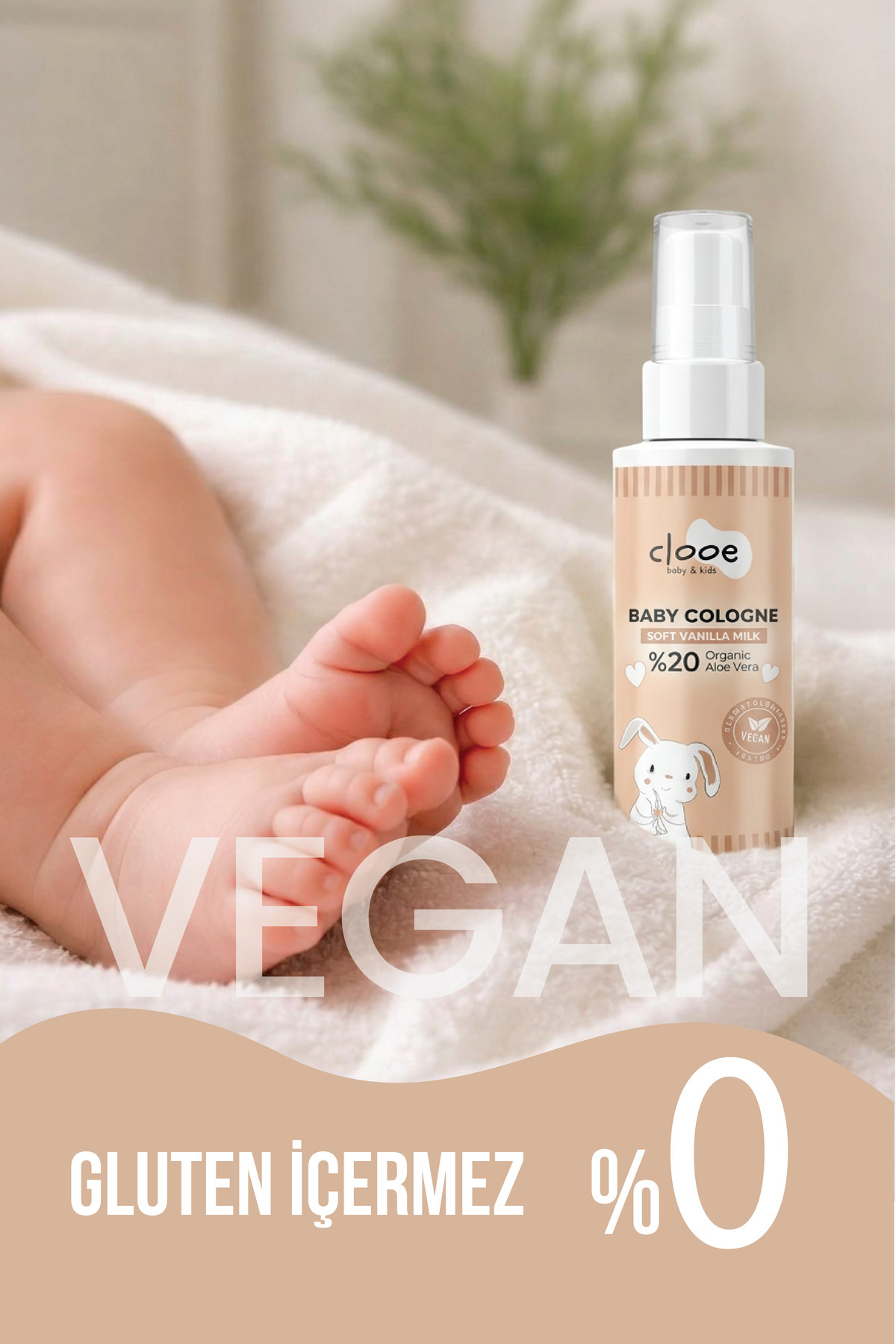 3'lü Bebek Kolonyası Soft Vanilla Milk 40 ml - Vanilya ve Süt Notalı - Organik Aloe Vera Özlü - Vegan - Hızlı Kuruyan — PKA029 — تصویر 2 از 7