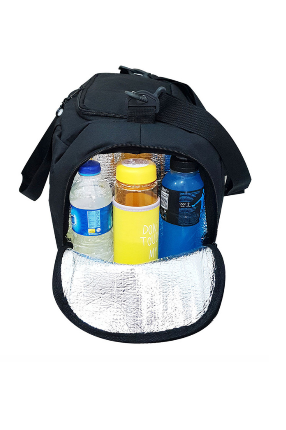 woys  Unisex Siyah Bölmeli Sporcu Çantası - Görsel 4