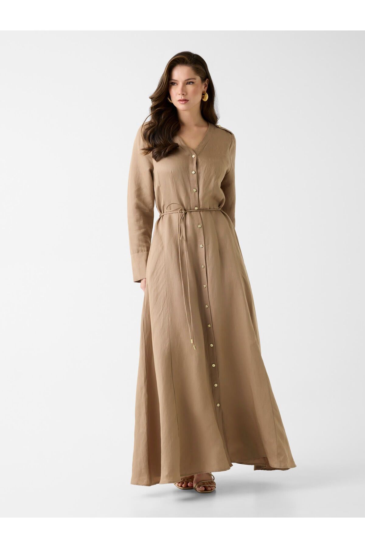 Guess Linen-blend maxi dress
