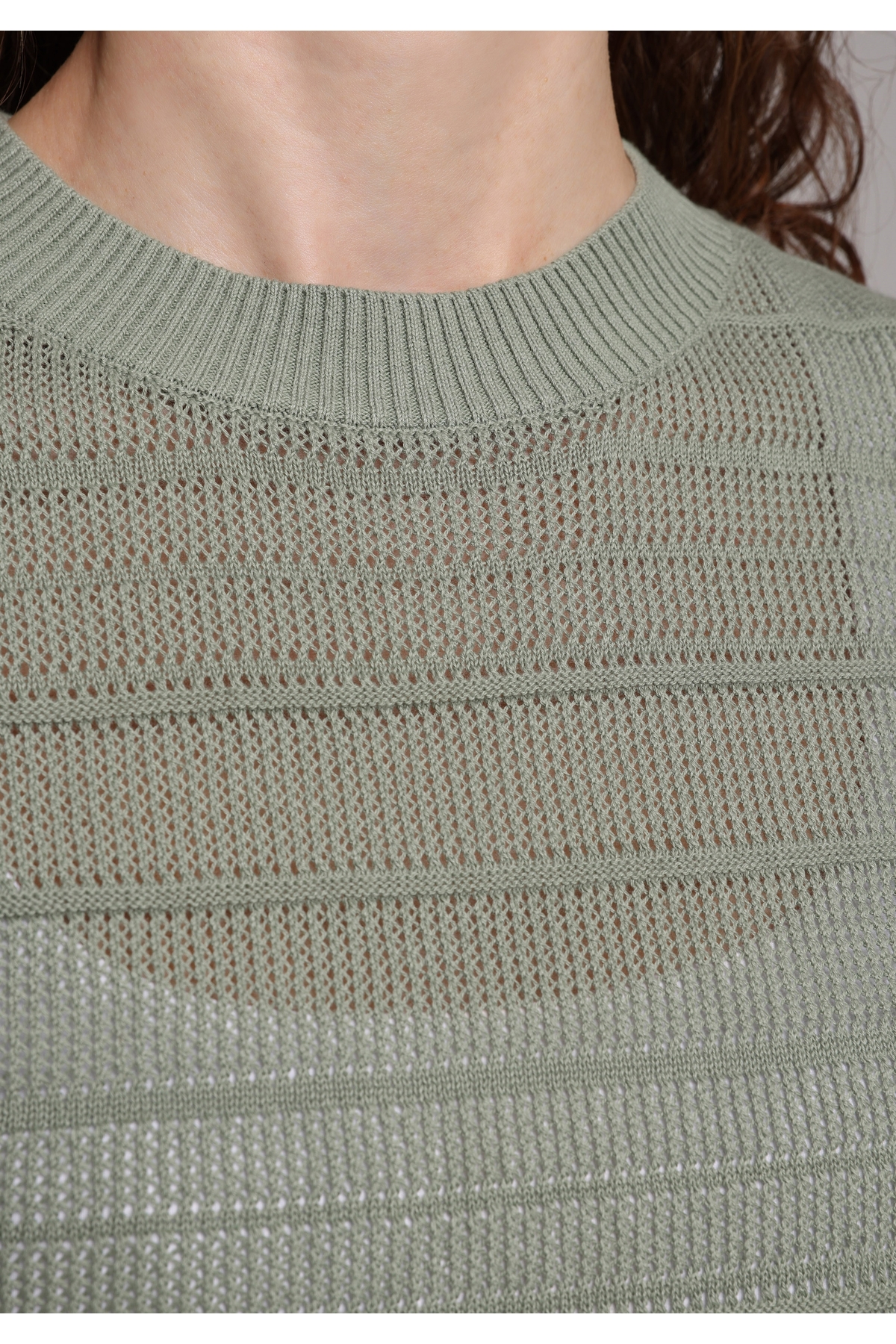 Colin’s  Slim Fit Kadın Yeşil Kazak - Görsel 3