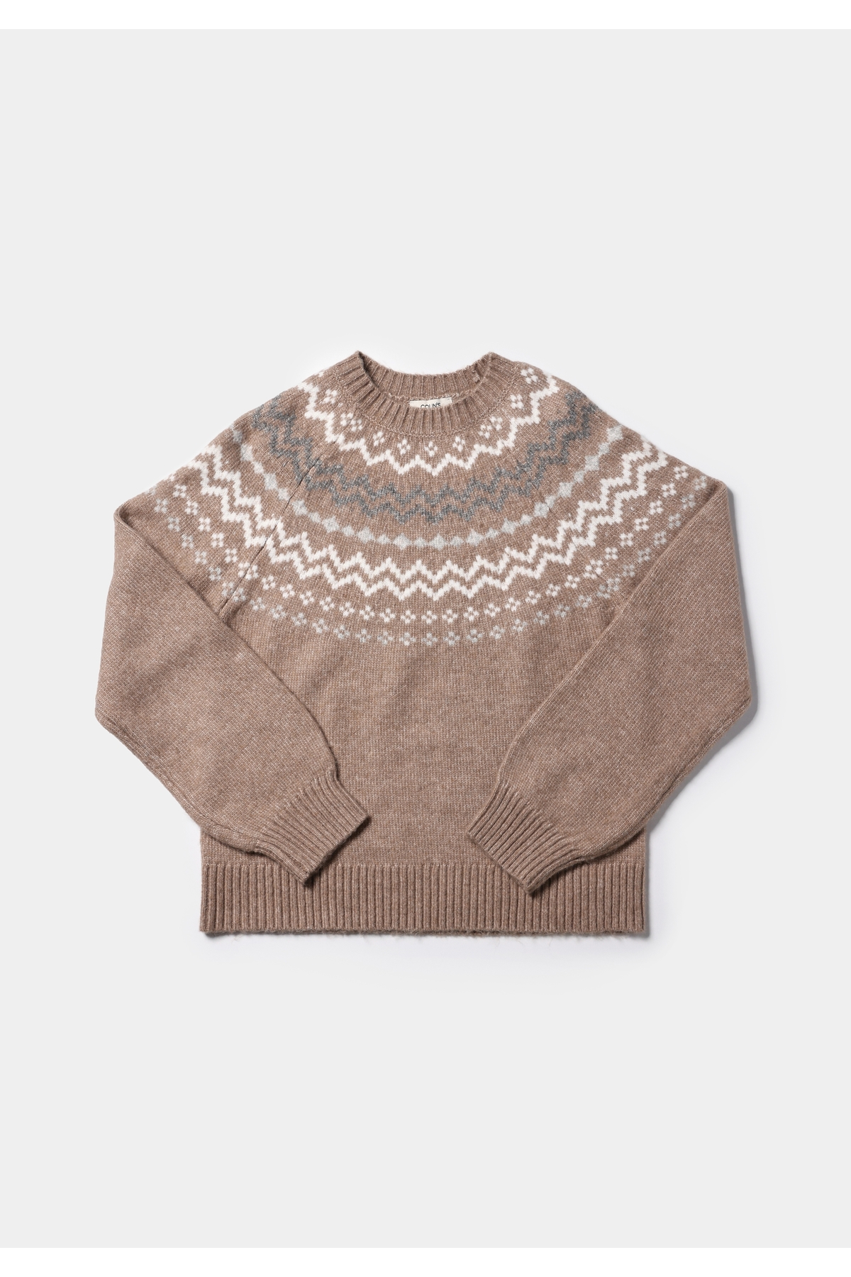 Colin’s  Regular Fit Turtle Neck Baskılı Kadın Bej Kazak - Görsel 5