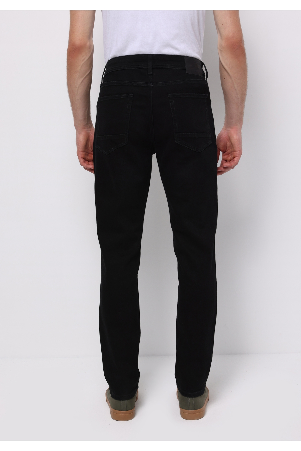 Colin's Regular Fit Orta Bel Daralan Paça Erkek Black Black Denim Pamuklu Jean Pantolon görsel 2