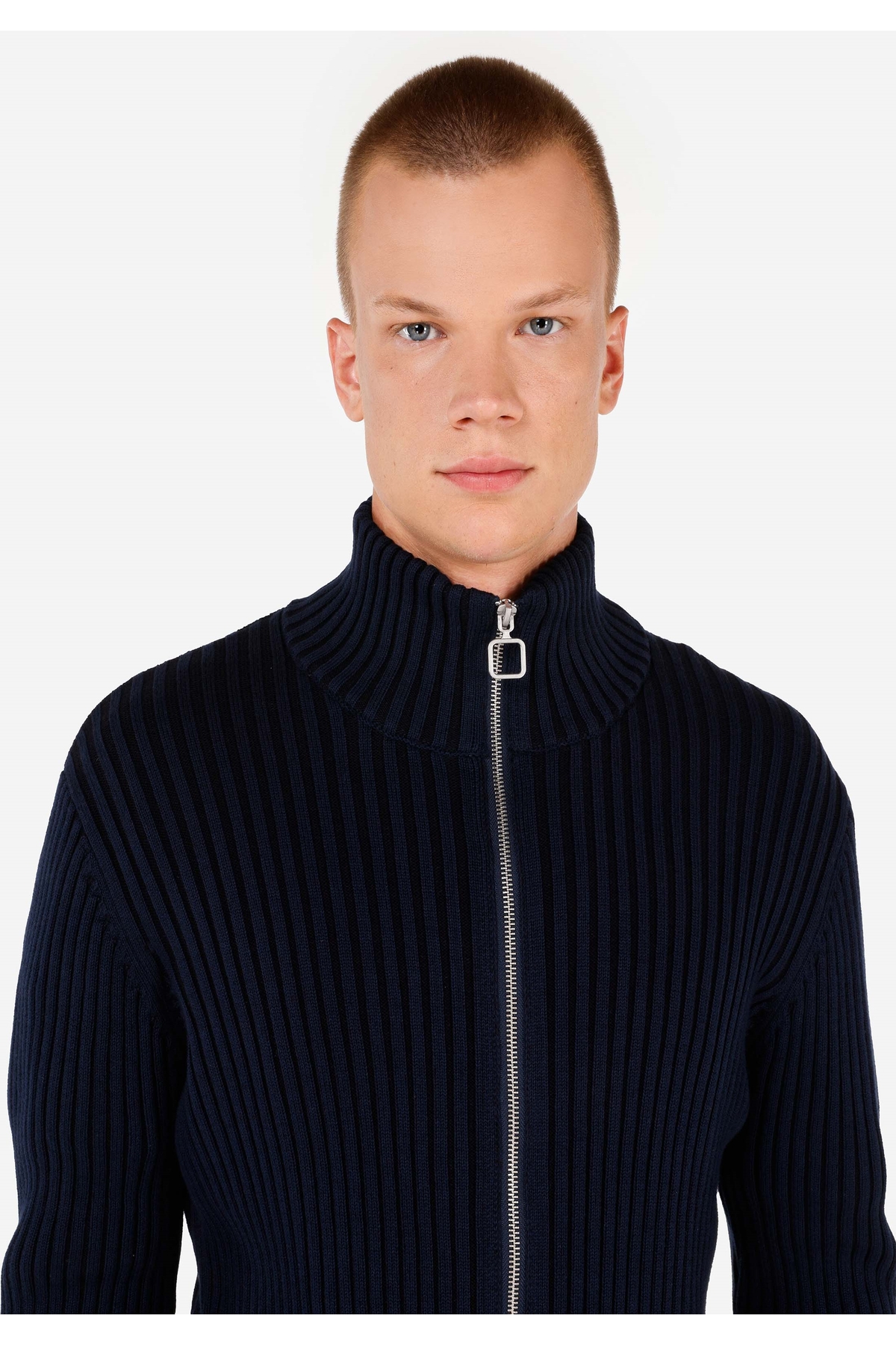 Colin's Slim Fit Erkek Lacivert Hırka görsel 4