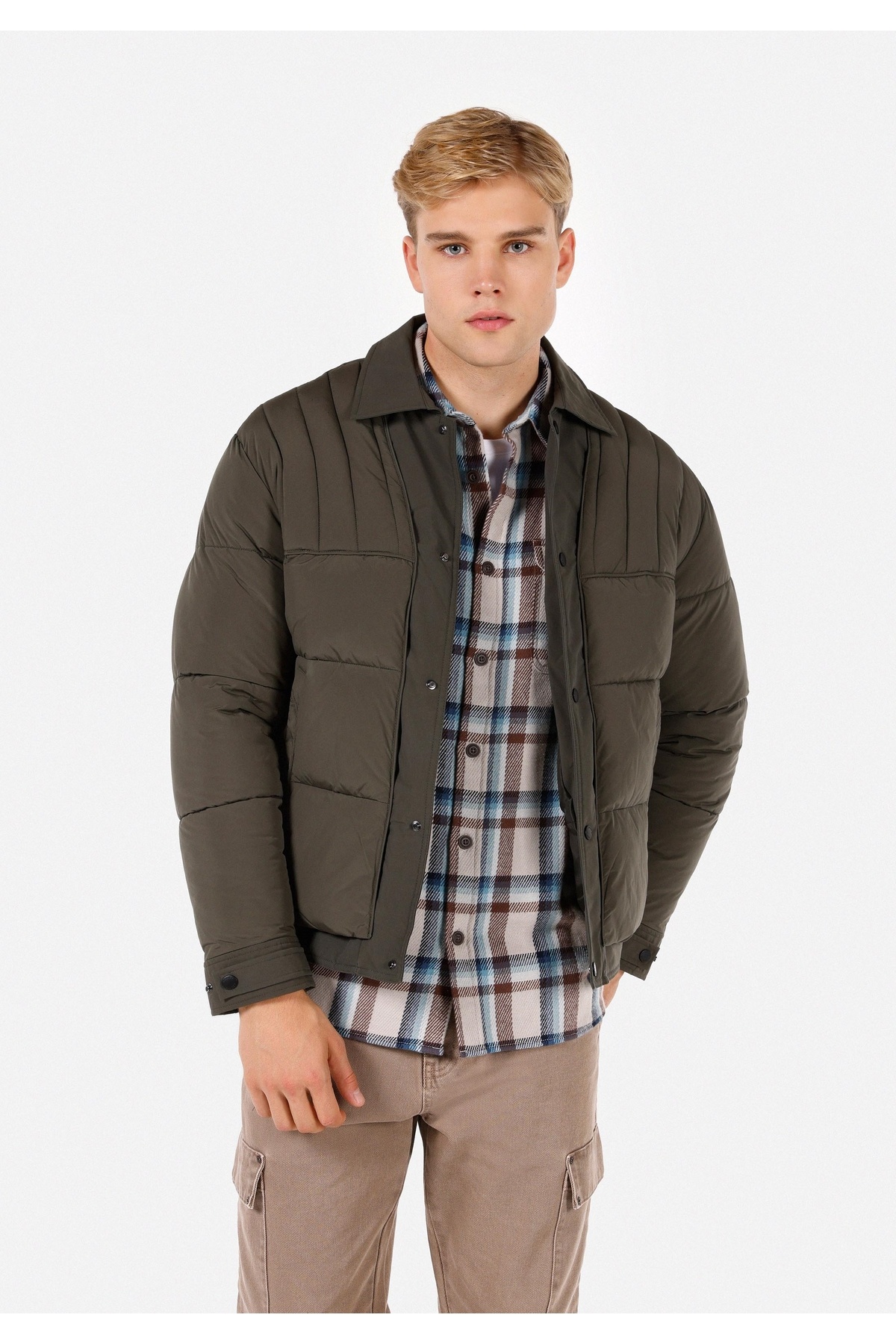 Colin's Slim Fit Çıt Çıt Düğmeli Erkek Yeşil Mont — سبز .CL1071009_Q1.V1_GRN