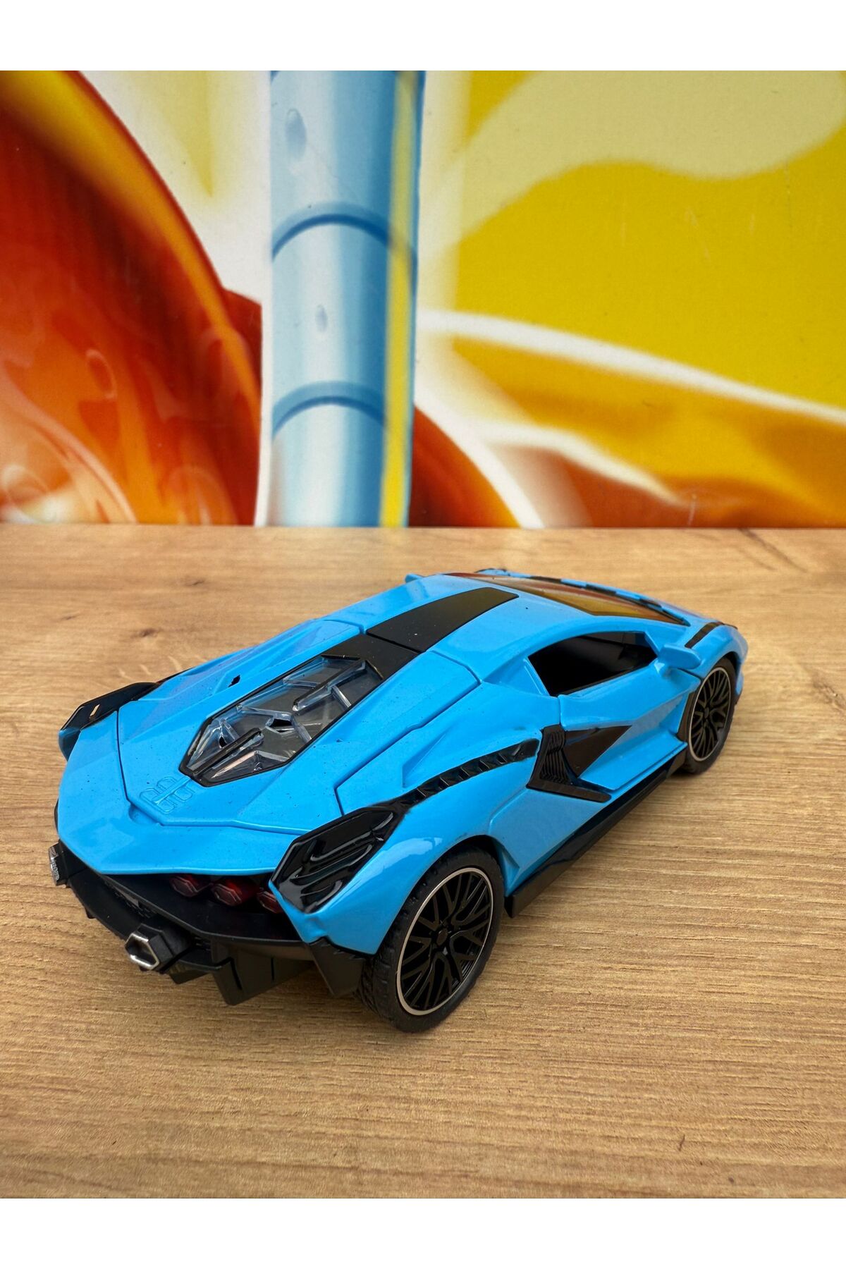 scntoys Lamborghini Çek Bırak Model Araba Lamborghini Veneno Diecast Araba Mavi fotoğrafı 6 (önizleme)