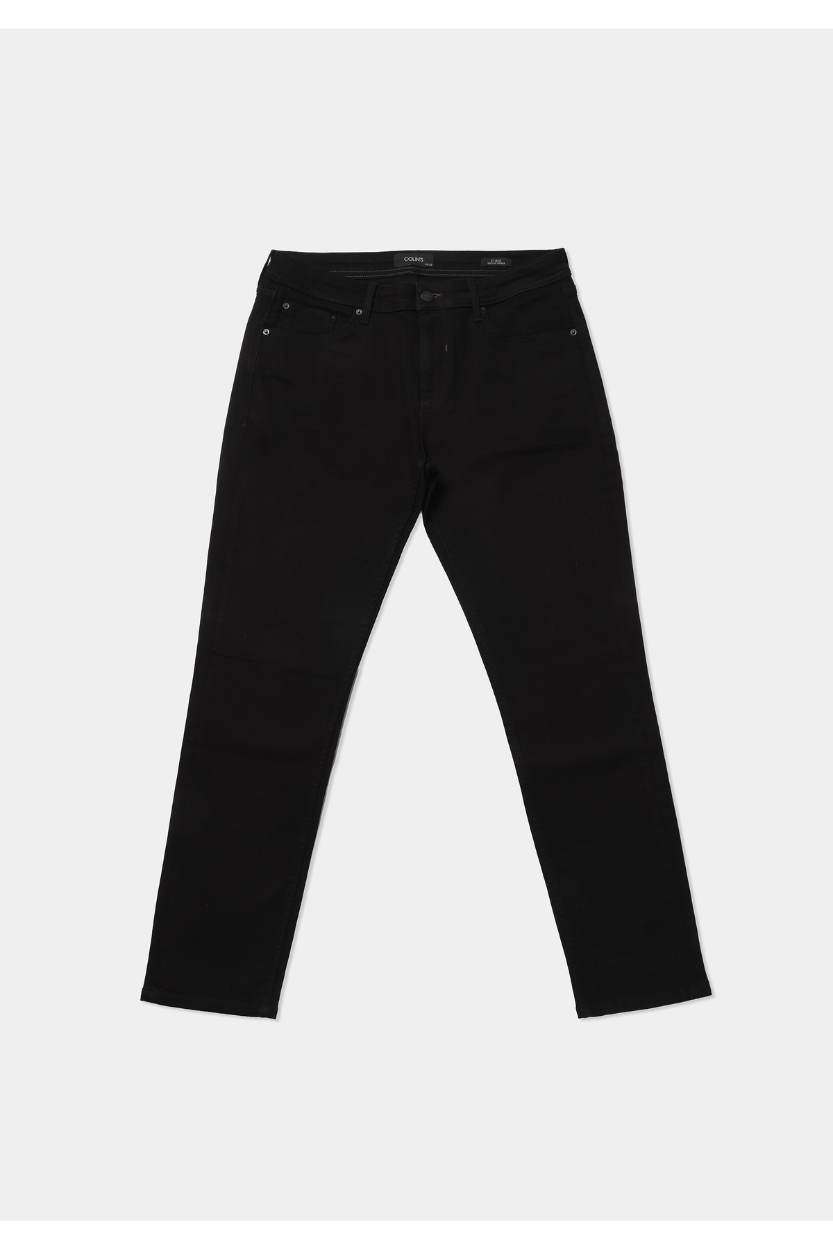 Colin's Regular Fit Orta Bel Daralan Paça Erkek Black Black Denim Pamuklu Jean Pantolon görsel 7