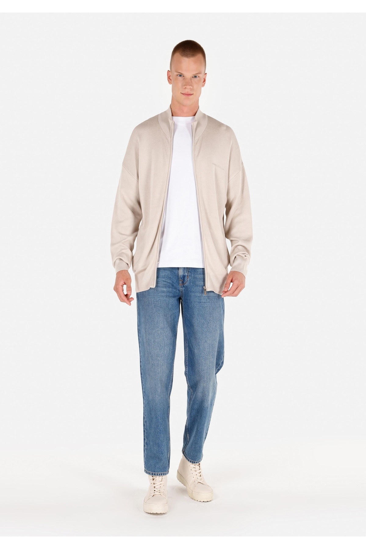 Colin's Regular Fit Erkek Bej Hırka görsel 3