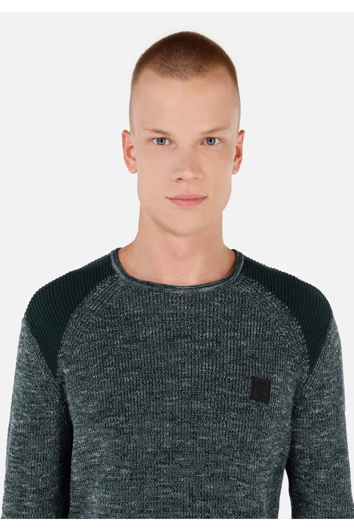 Regular Fit Yuvarlak Yaka Erkek Yeşil Kazak — سبز .CL1069881_Q1.V2_GRN — تصویر 4 از 5
